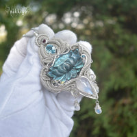 Icy Lotus V Silver Pendant #240729