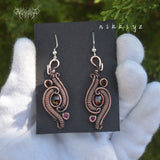 Garnet Copper Earrings #230914
