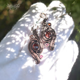 Garnet Copper Earrings #230914