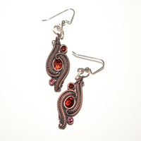 Garnet Copper Earrings #230914